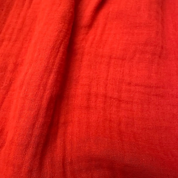 Anthropologie Michael Stars Crepe Red Off Shoulder Blouse Top (T2) - Picture 5 of 6